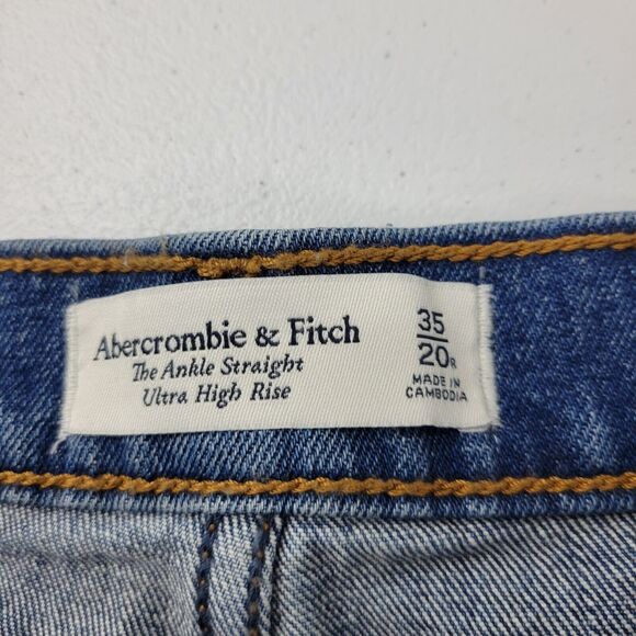 Abercrombie & Fitch the ankle straight ultra high rise 35/ 20R womens jeans 3620 - Picture 10 of 12